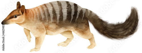 Numbat Cute animal watercolor illustration photo