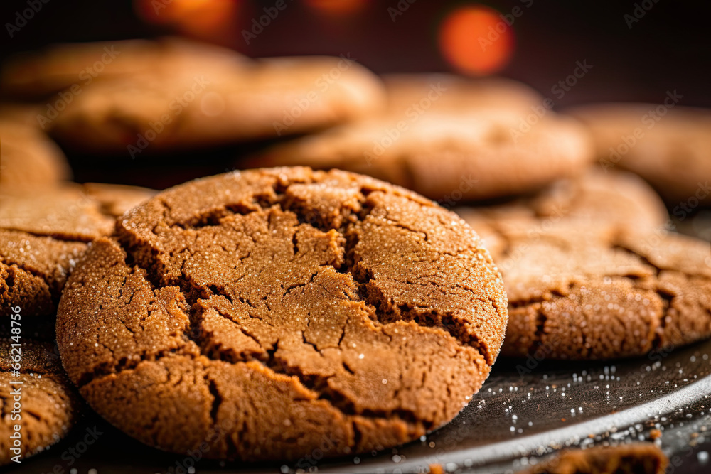 Fototapeta premium chocolate chip cookies close up