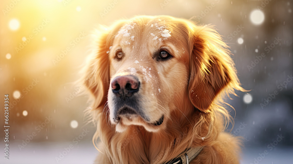 golden retriever puppy close up
