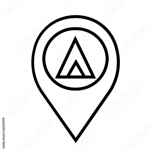 Free Download Camping Location Icon and Illustration in Line Style - GFXLoad