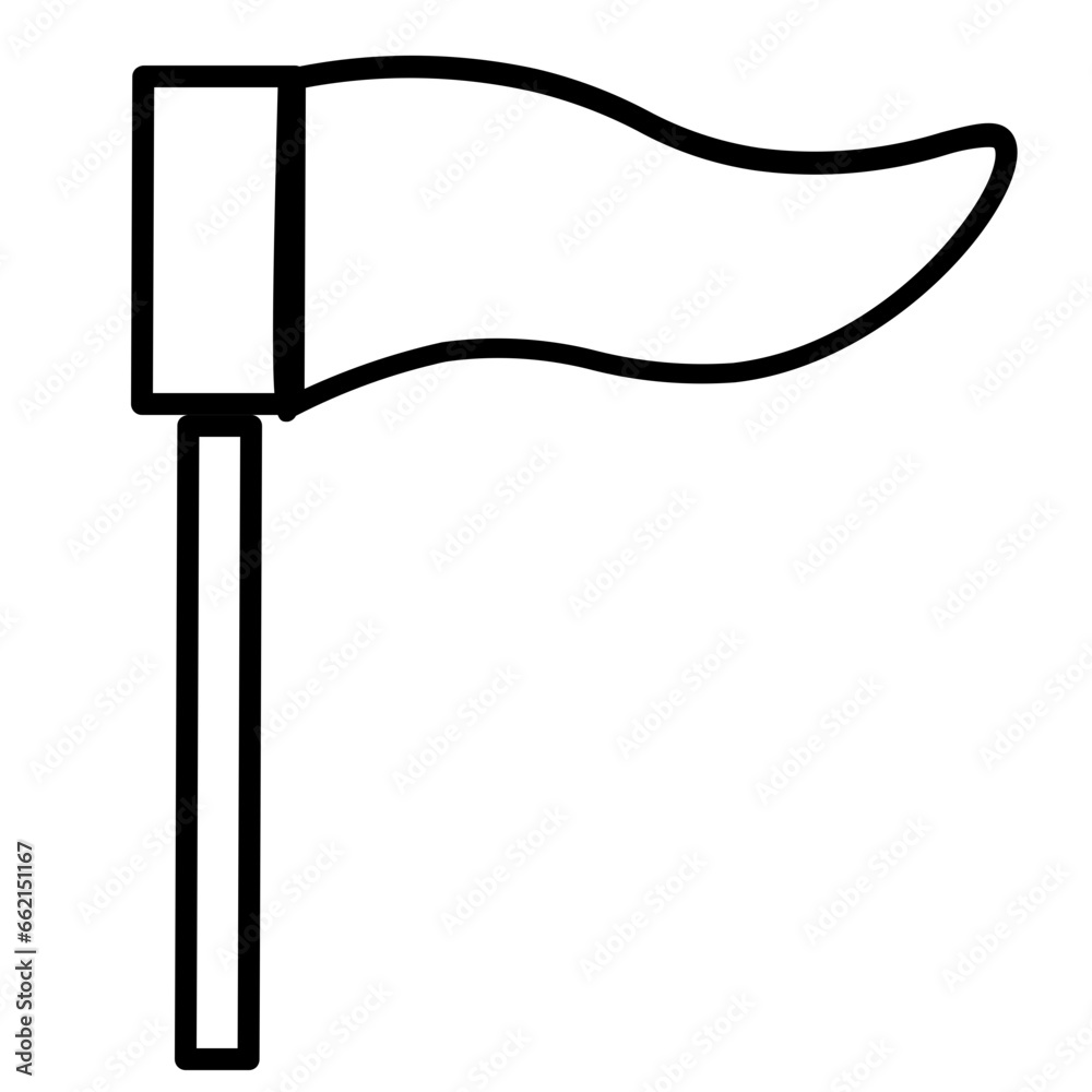 Obraz premium Flag Mini Icon and Illustration in Line Style
