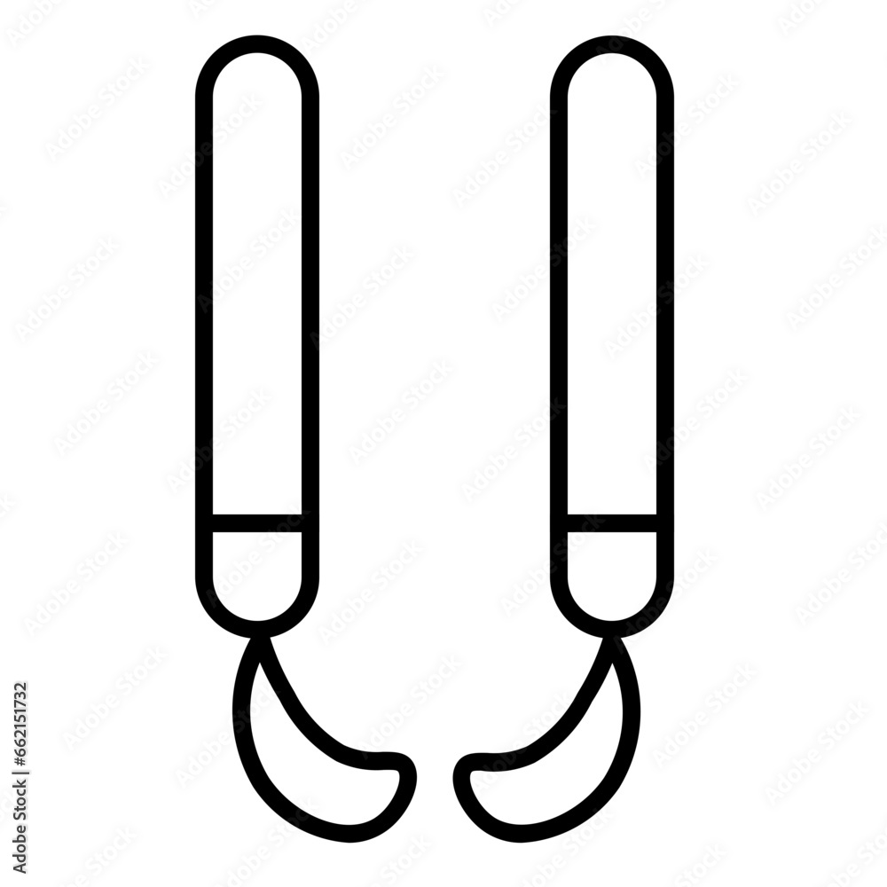 Glowing Stick Icon and Illustration in Line Style Glowing Stick Icon and Illustration in Line Style