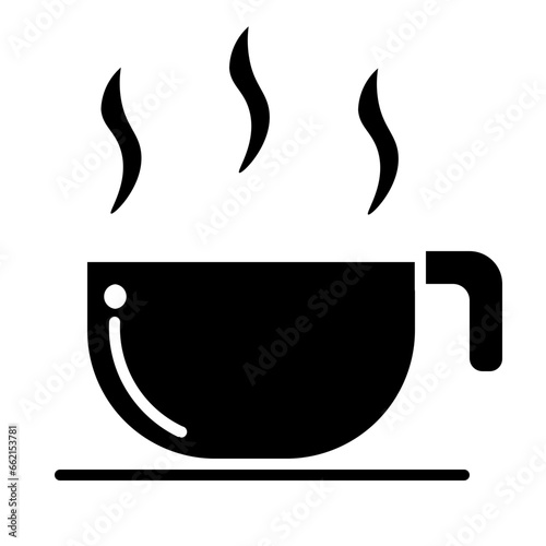 Warm Drinking icon illustration in solid style