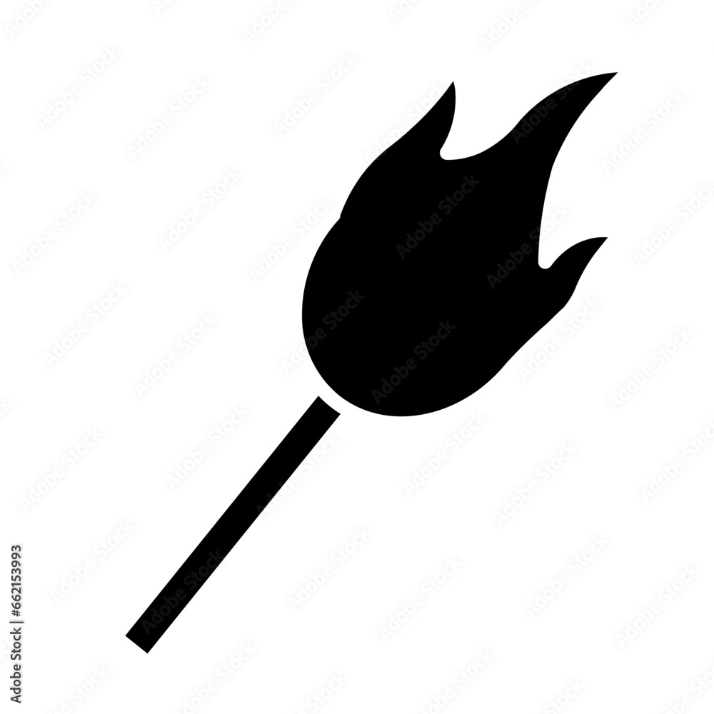 Firewood Matches icon illustration in solid style Firewood Matches icon illustration in solid style