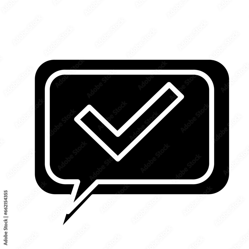 Message Sent icon illustration in solid style Message Sent icon illustration in solid style