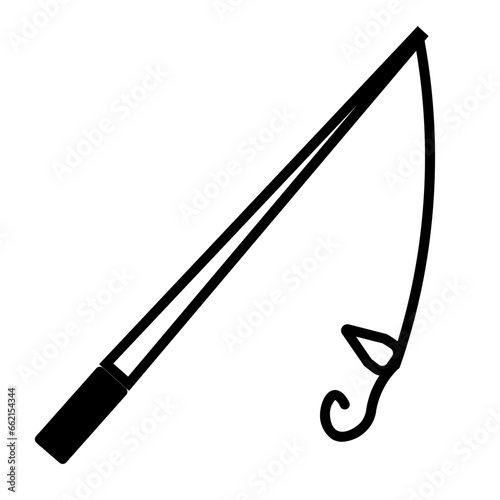 Fishing Hook icon illustration in solid style