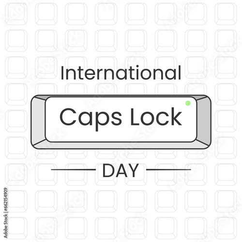 Vector graphic of Computer Keyboard Caps Lock Keys suitable for International Caps Lock Day