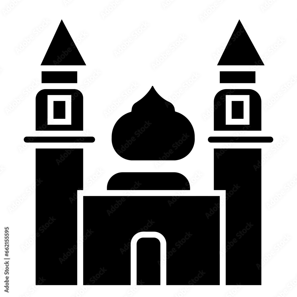 silhouette of a mosque in the morning silhouette of a mosque in the morning