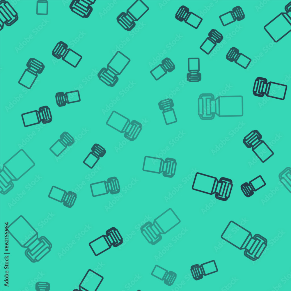 Black line Can container for milk icon isolated seamless pattern on green background. Vector Black line Can container for milk icon isolated seamless pattern on green background. Vector