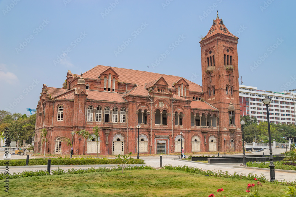 The victoria public hall town hall. British architecture in chennai tamil Nadu.Incredible India.