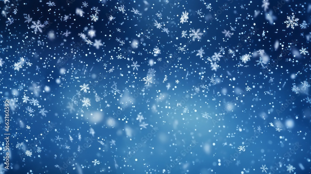 A blue background with snowflakes