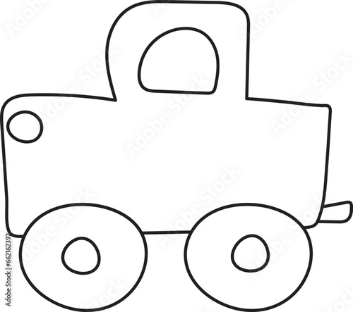 car kid drawn outline photo