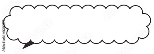 Vector illustration of Speech bubbles 11 [black tail]