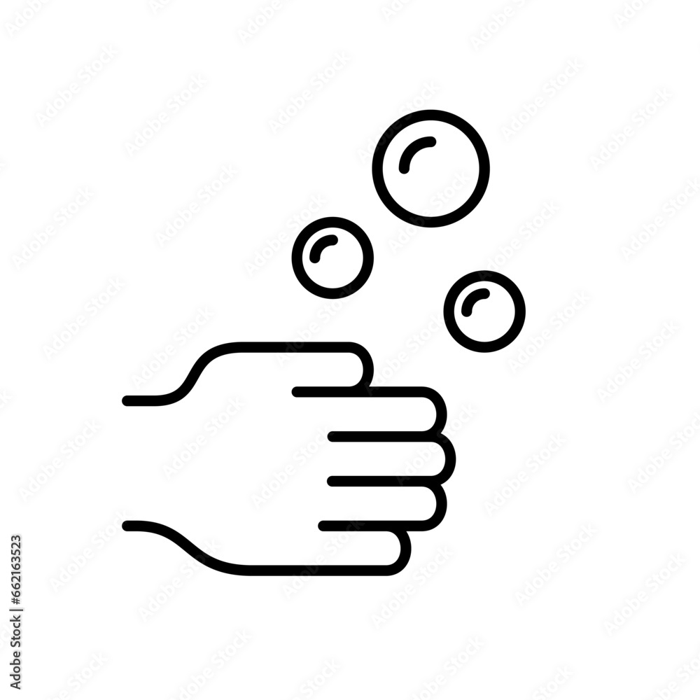 Wash hands healthcare notice. Pixel perfect, editable stroke icon Wash hands healthcare notice. Pixel perfect, editable stroke icon