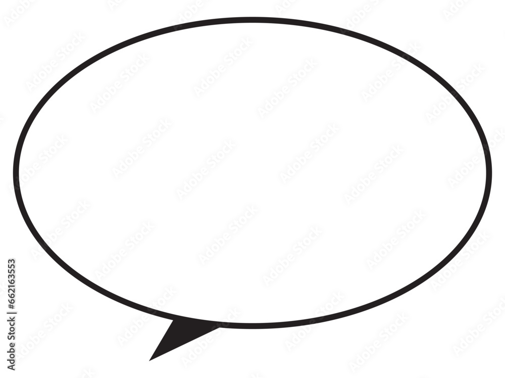 Vector illustration of Speech bubbles 16 [black tail]