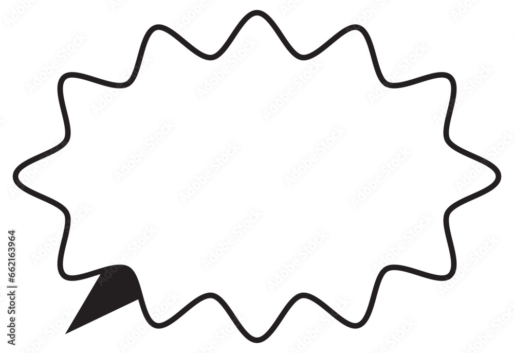 Vector illustration of Speech bubbles 20 [black tail]