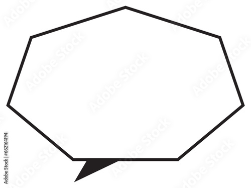 Vector illustration of Speech bubbles 24 [black tail]