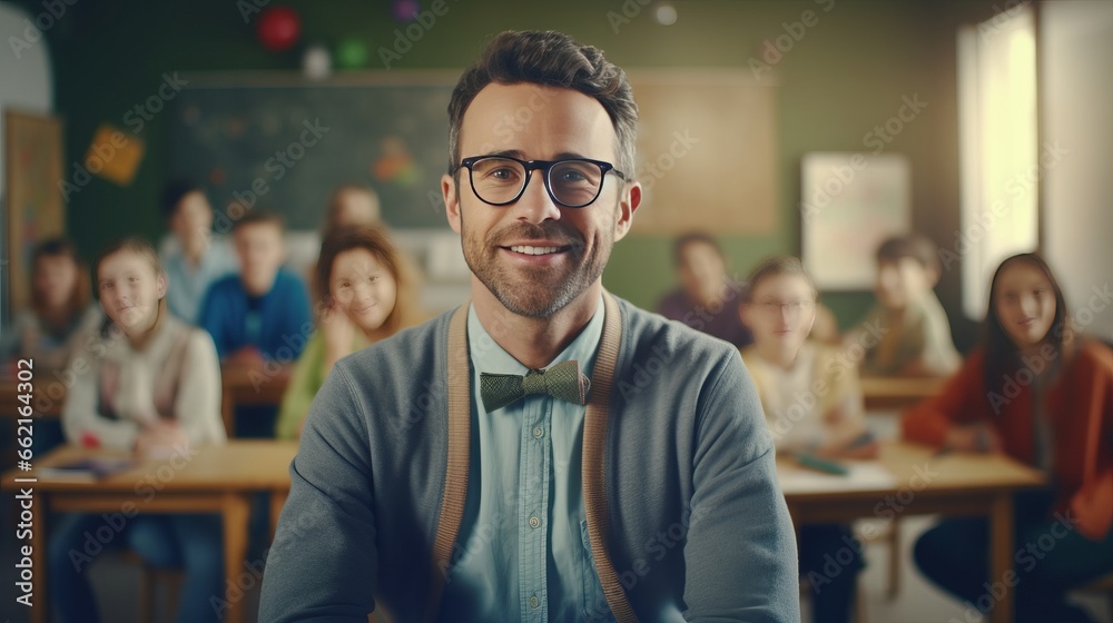 A stylish man with glasses and a bow tie
