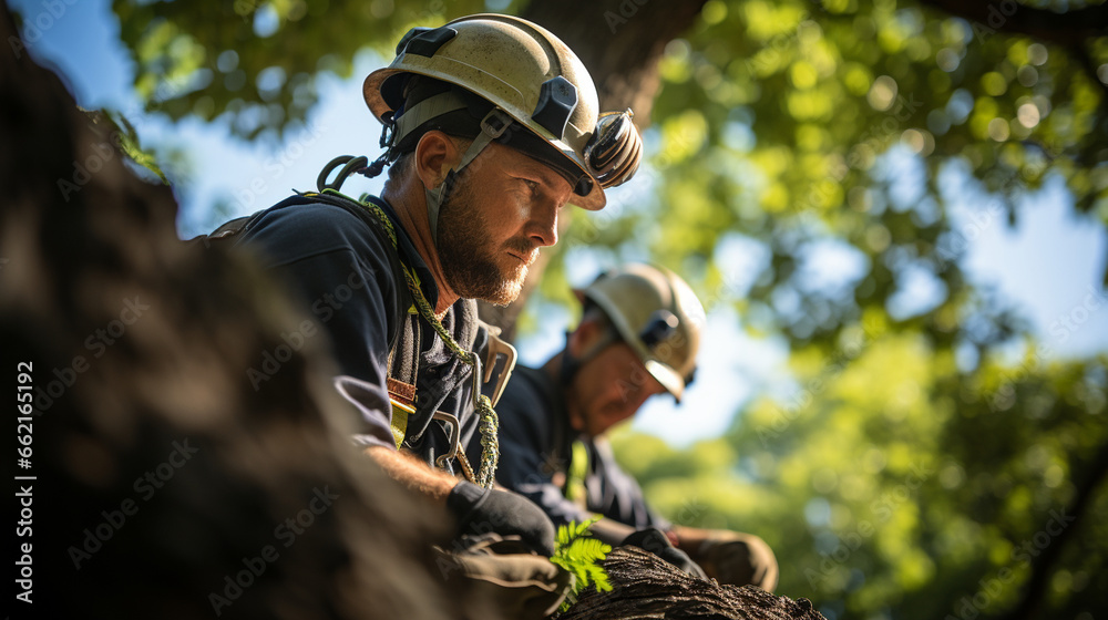 Historic Tree Restoration Arborists working on the restoration of a