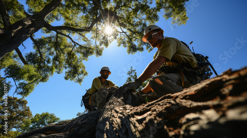 Historic Tree Restoration: Arborists working on the restoration of a centuries-old tree, preserving its grandeur.