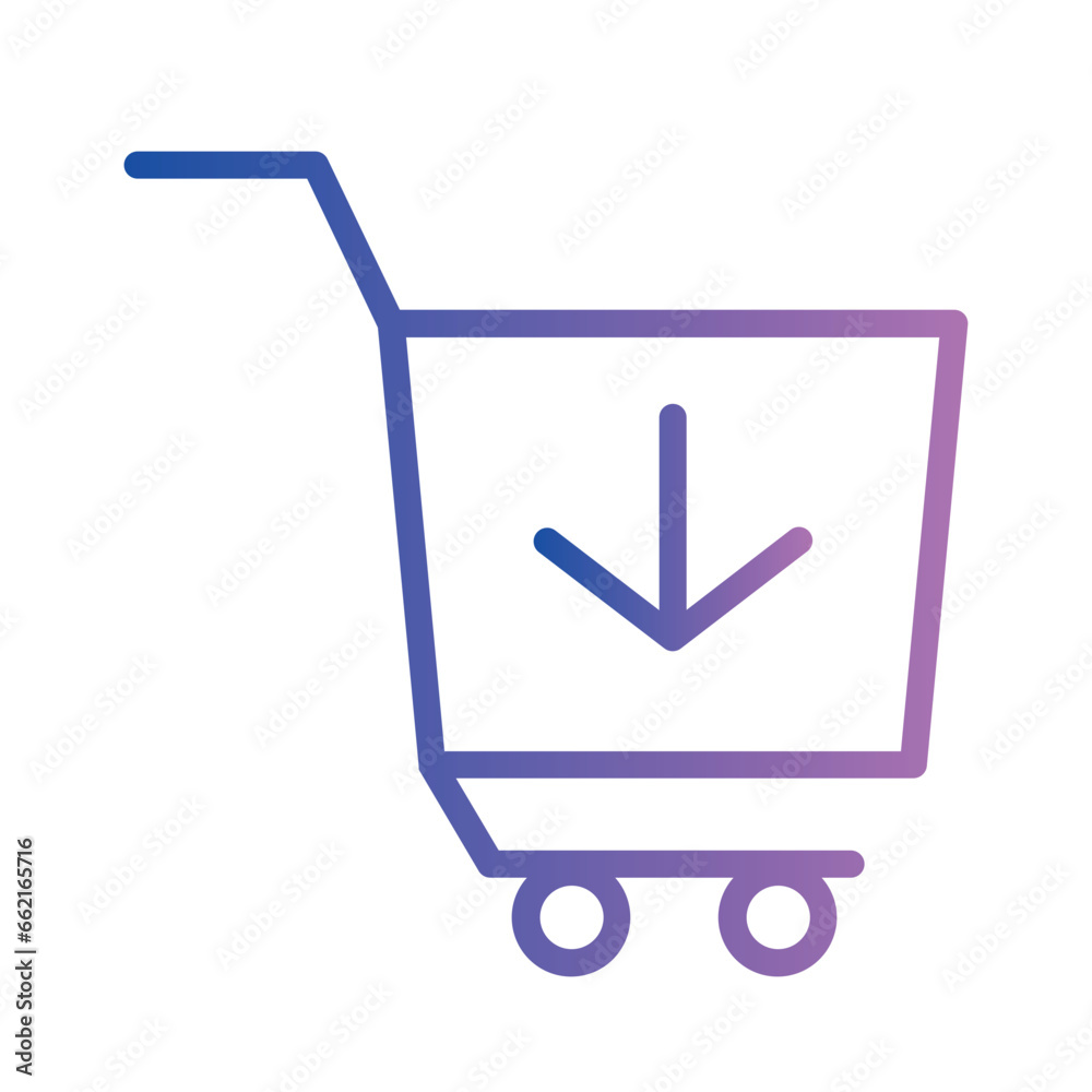 Add Cart Checkout Gradient Line Icon Add Cart Checkout Gradient Line Icon