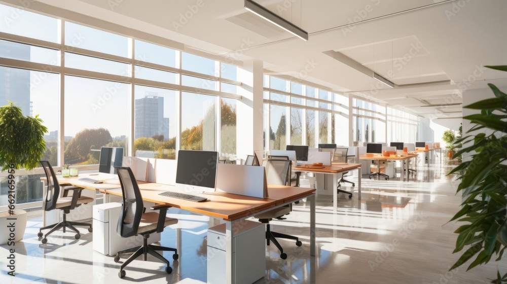 Bright and spacious workplace with ample light Bright and spacious workplace with ample light