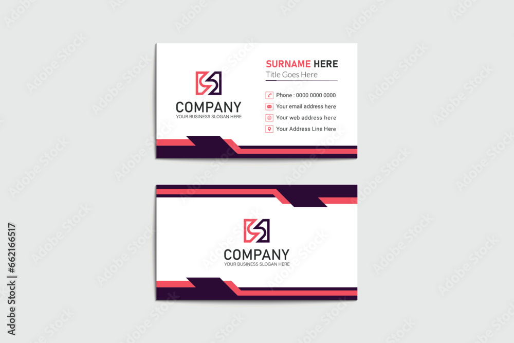 Modern and professional business card design template Modern and professional business card design template