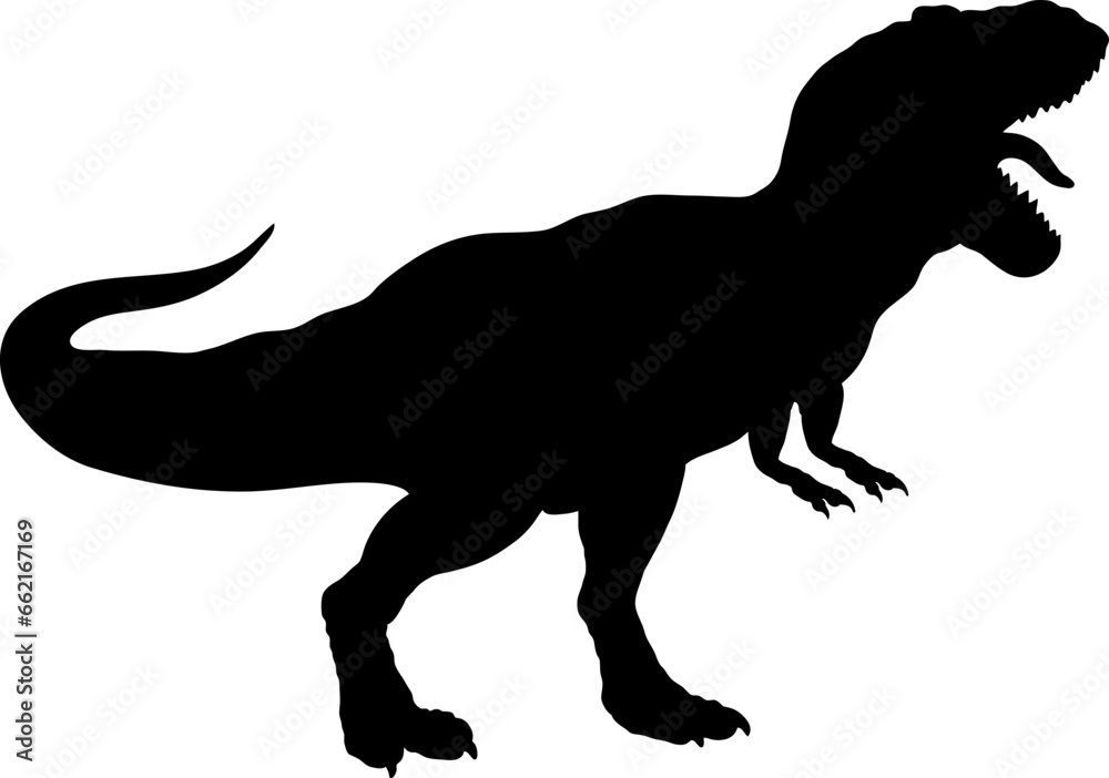 Tyrannosaurus Dinosaur Silhouette vector Types of dinosaurs breeds