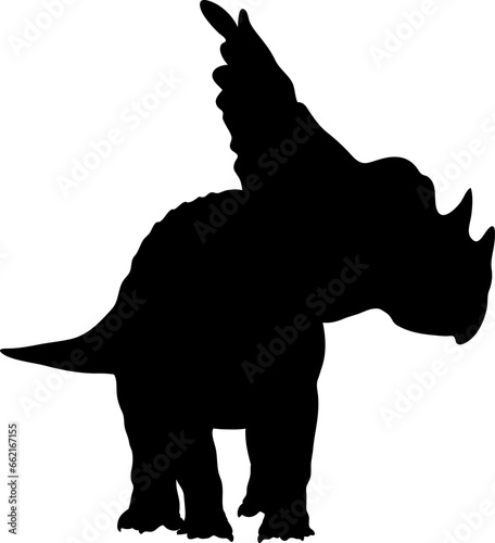 Triceratops Dinosaur Silhouette vector Types of dinosaurs breeds