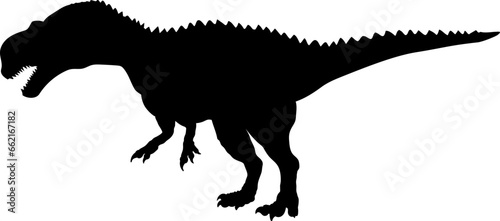 Tyrannosaurus Dinosaur Silhouette vector Types of dinosaurs breeds © Pony 3000