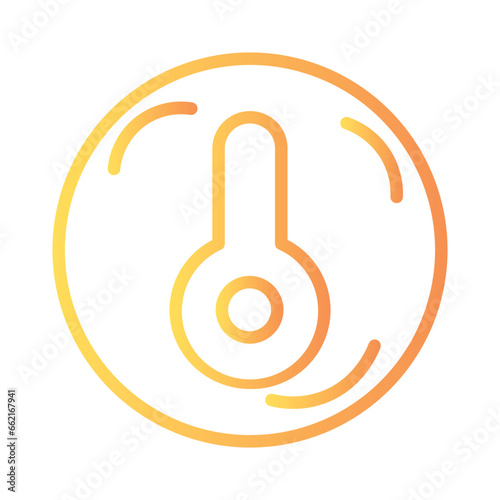 Ecology Fire Green Gradient Line Icon