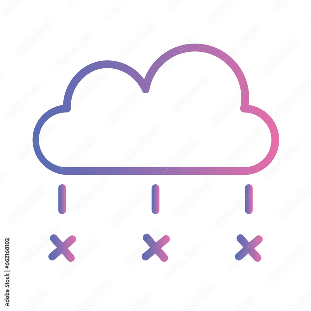 Acid Climate Rain Gradient Line Icon Acid Climate Rain Gradient Line Icon