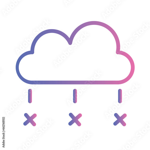 Acid Climate Rain Gradient Line Icon