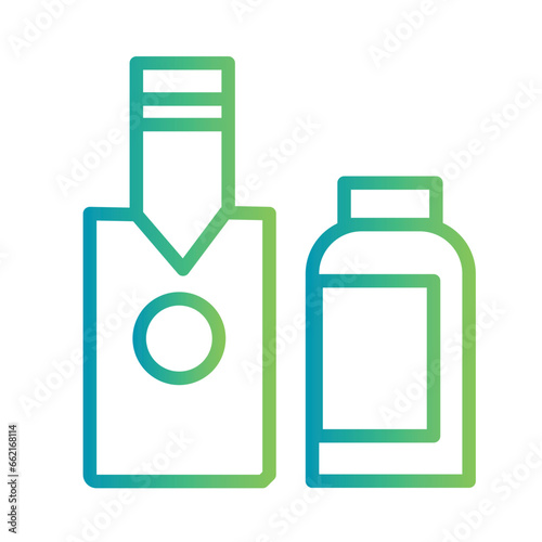 Canned Bottle Pollution Gradient Line Icon