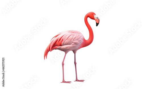 Attractive Pink Flamingo 3D Cartoon Render Isolated on Transparent Background PNG. © Haider