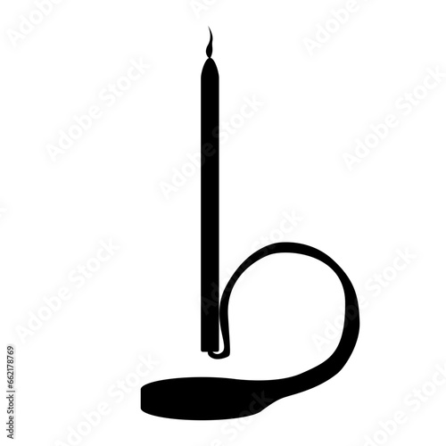 Silhouette of an original candle holder for one candle