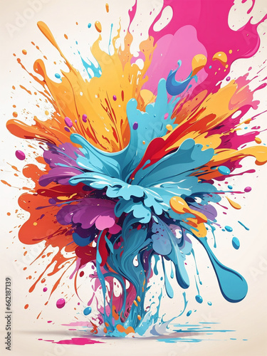 colorful splash art abstract background