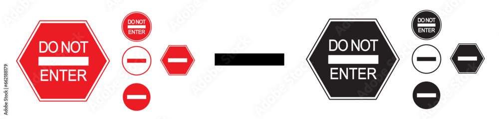 Do not enter banner, stop road sign, stop icon, black and white sign, white and red sign, graphic resources, vector, circular sign Do not enter banner, stop road sign, stop icon, black and white sign, white and red sign, graphic resources, vector, circular sign