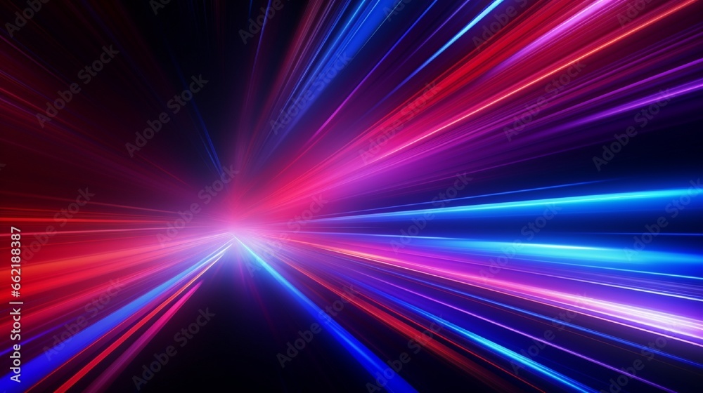 Abstract neon light streaks lines motion background
