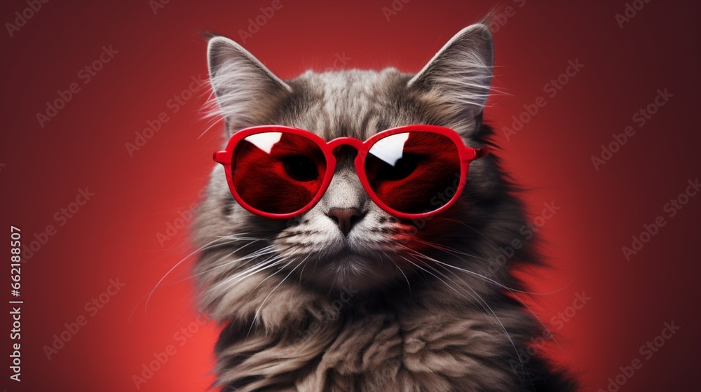 red cat portrait  