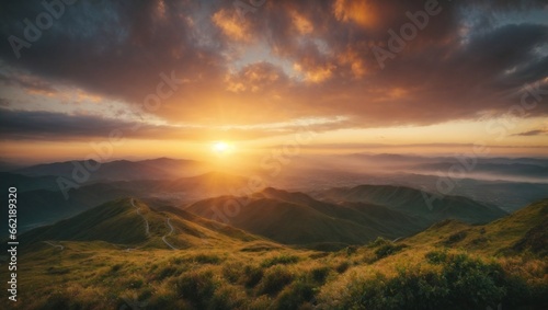 sunset over the mountains © Love Muhammad