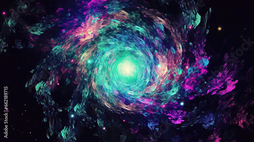 Abstract space background. Star and galaxy in space