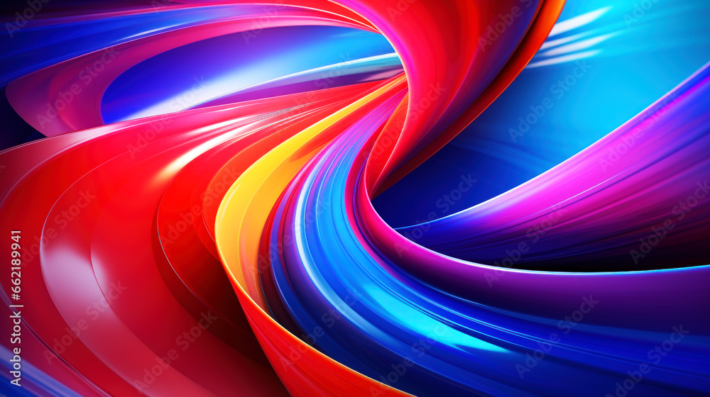 illustration of abstract multicolored background with shiny wavy twisted bright gradient lines forming endless tunnel. illustration of abstract multicolored background with shiny wavy twisted bright gradient lines forming endless tunnel.