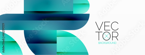 Abstract masterpiece formed by delicate interplay of circles, squares, and triangles. Geometric elements converge in harmonious chaos, evoking sense of modern creativity. Symphony of shapes