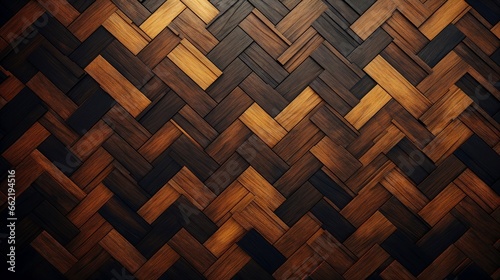 Wood marquetry wall parquet, abstract pattern background