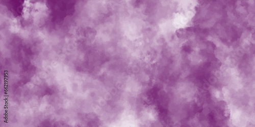 Purple cloud sky. Duo-tone purple tint.  Purple color background, Paint leaks and ombre effects. Hand painted abstract image.
