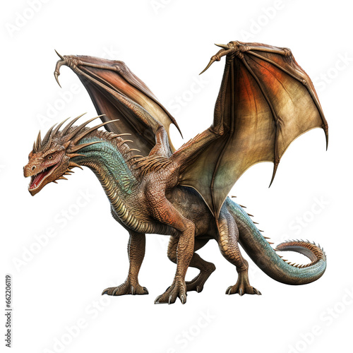 full body of an ancient dragon creature  mystical fantasy figure