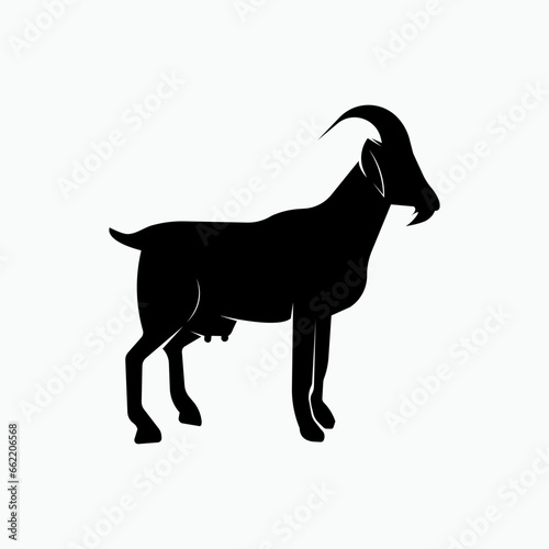 Goat Icon. Bleat Animal  Sheep Symbol - Vector.  