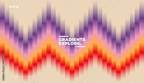 Trendy colorful background with geometric gradients. Vector illustration. 
