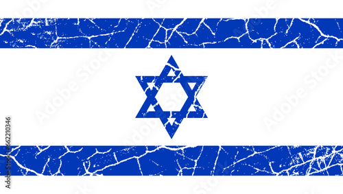 Israel flag, vector with marble pattern